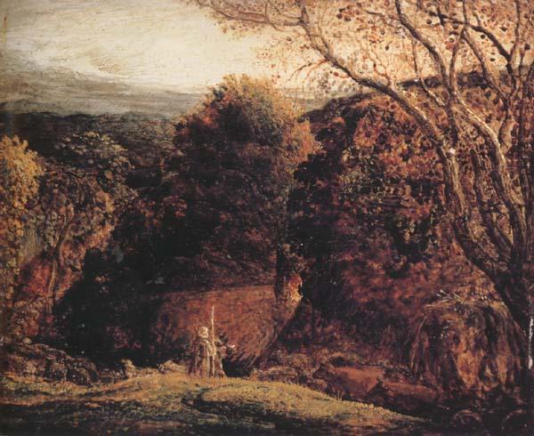 Samuel Palmer Landscape-Twilight oil painting image